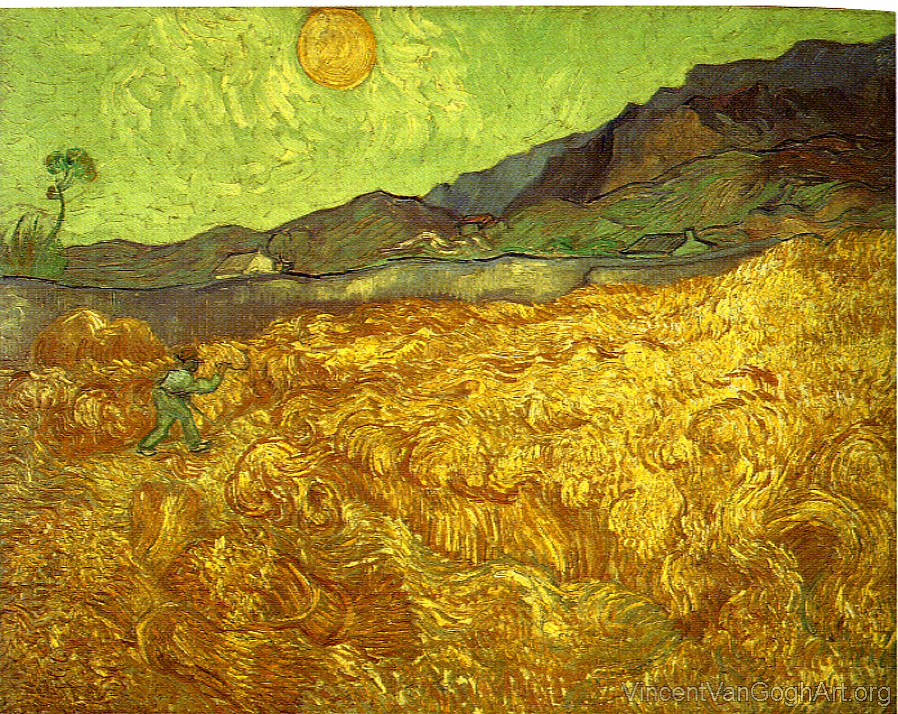 The Reaper (after Millett), Vincent van Gogh, Painting Reproduction 1163